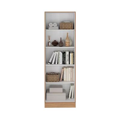 Armário Multiuso Atualle Bahamas 170cm 2 Portas MDP 12mm Canelato com Off White
