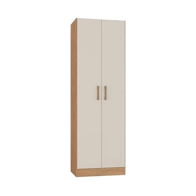 Armário Multiuso Atualle Bahamas 170cm 2 Portas MDP 12mm Canelato com Off White