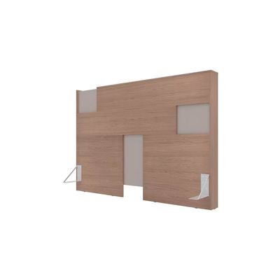 Guarda Roupa Bartira Diplomata com 7 Portas e 6 Gavetas Cômoda Diplomata com 5 Gavetas Cabeceira para Cama Box Casal e Queen Diplomata Avelã/Capuccino