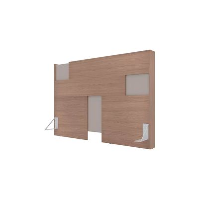 Guarda Roupa Bartira Diplomata com 7 Portas e 6 Gavetas Cômoda Diplomata com 5 Gavetas Cabeceira para Cama Box Casal e Queen Diplomata Avelã/Capuccino