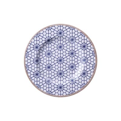 Prato Sobremesa Tramontina Abstratta Em Porcelana Decorada 21 Cm