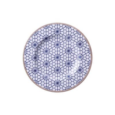 Prato Sobremesa Tramontina Abstratta Em Porcelana Decorada 21 Cm
