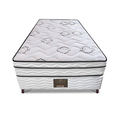 Cama Box Solteiro Cama Inbox Moderne Ortopédico com Camada Especial de Espuma D45 63x88x188cm Branco /Grafite
