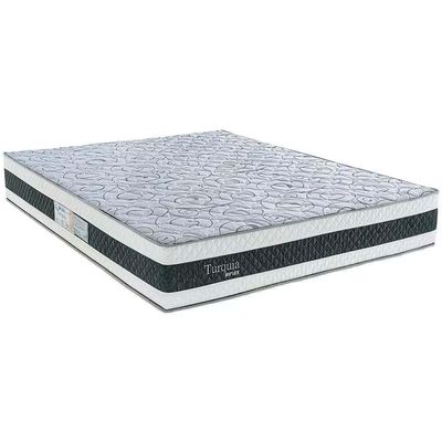 Colchão Queen Size Turquia com Molas Ensacadas e Pillow Inn Biflex + Base Box Itaflex Universal com Baú Branco/Grafite/Chumbo