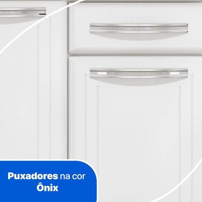 Balcão Triplo Smart Esmeralda 1 Gaveta Com Tampo Telasul Branco