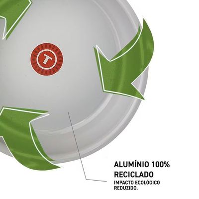 Conjunto de Panelas Recycled Ceramic 9 Peças Antiaderente Verde T-Fal Verde