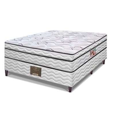 Cama Box Casal Cama inBox Moderne Ortopédico com Camada Especial de Espuma D45 63x138x188cm - Branco/Grafite Branco /Grafite