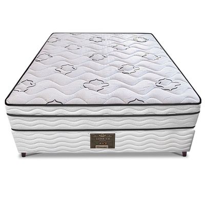 Cama Box Casal Cama inBox Moderne Ortopédico com Camada Especial de Espuma D45 63x138x188cm - Branco/Grafite Branco /Grafite