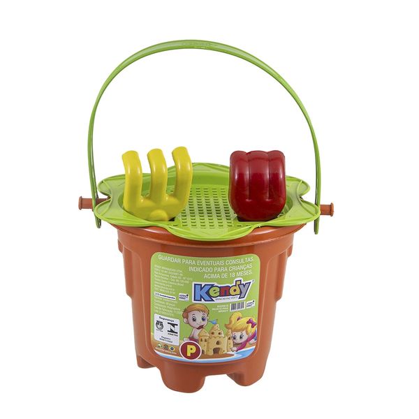 Balde de Praia Império Kendy Tamanho P com 8 Peças Balde de Praia Império Kendy Tamanho P com 8 Peças