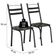 Conjunto De Mesa Sala De Jantar Com 4 Cadeiras Leia Tubular Granito Artefamol Preto/flor