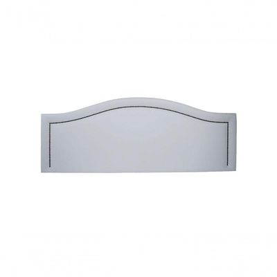 Cabeceira Queen Curva Luxo 160x60 Courino Branco - Tachas Fumê