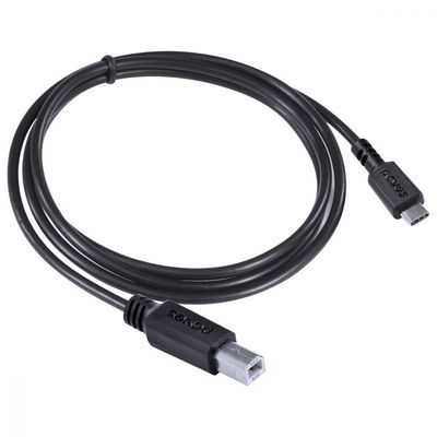 Cabo Para Impressora Usb Tipo C Para Usb B 2.0 1 Metro Preto - Pucbp-1
