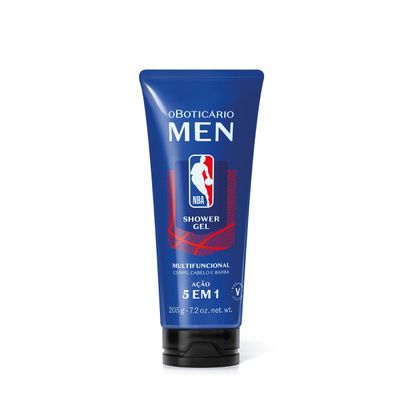 NBA Colonia Masculina 100ml + Gel 5 em 1 Cabelo, Corpo e Barba Men NBA 205g