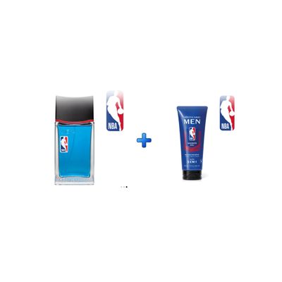 NBA Colonia Masculina 100ml + Gel 5 em 1 Cabelo, Corpo e Barba Men NBA 205g