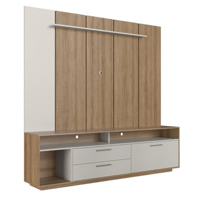Home Rack E Painel Para Tv Até 75 Polegadas Com Iluminação Led Reims Arenas
