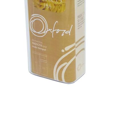 Pote Hermético de Acrílico Retangular Oxford Grey 1,8L
