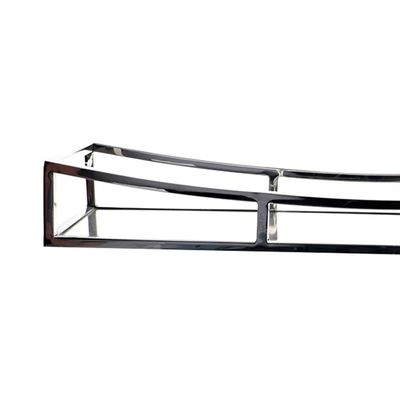 Bandeja retangular em aço inox com espelho Fracalanza 60cm prateada
