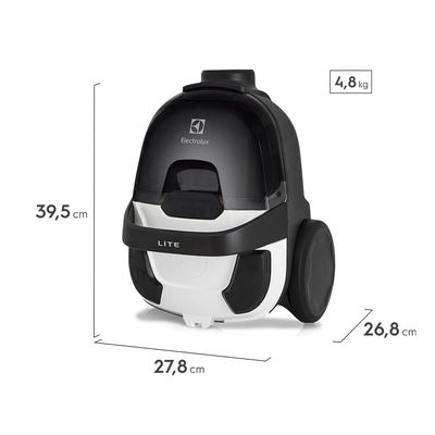 Aspirador de Pó sem Saco Electrolux 1400W Lite com Filtro HEPA Silencioso Branco (LIT31) 127V