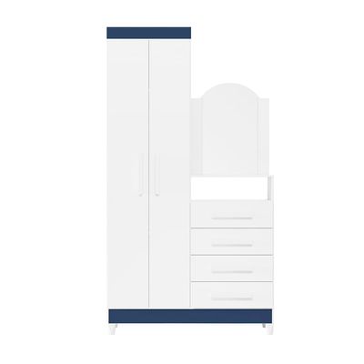 Cômoda Palumóveis New Capri com 2 Portas e 4 Gavetas 103cm de Largura Branco/Quadriflex