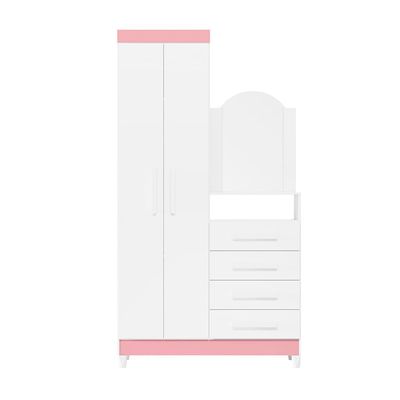Cômoda Palumóveis New Capri com 2 Portas e 4 Gavetas 103cm de Largura Branco/Quadriflex