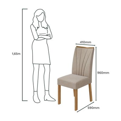 Conjunto Mesa Jantar Celebrare C/ Vidro E 4 Cadeiras Apogeu