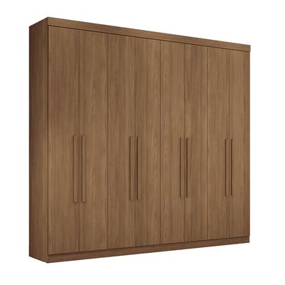 Guarda-Roupa Casal Master New com 8 Portas 4 Gavetas e 10 Prateleiras 238,8cm de largura Santos Andirá Jatobá