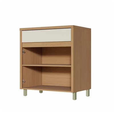 Balcão Nesher Condessa com 2 Portas, 1 Gaveta e 1 Prateleira 80cm de Largura Carvalho/Greige