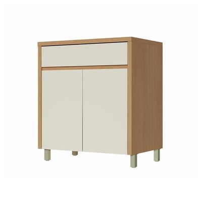 Balcão Nesher Condessa com 2 Portas, 1 Gaveta e 1 Prateleira 80cm de Largura Carvalho/Greige