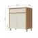 Balcão Nesher Condessa com 2 Portas, 1 Gaveta e 1 Prateleira 80cm de Largura Carvalho/Greige