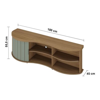 Rack Magnum para Tvs de até 75 com 180cm de Largura Artely Carvalho com Menta