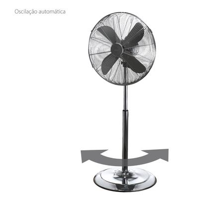 Ventilador de Coluna 40cm Spirit Retro com 3 Velocidades e Função Oscilação Chumbo Metálico / 220V