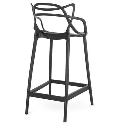 Kit 12 Banquetas Média Allegra 66cm Design Cozinha/bancada - Preto