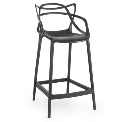 Kit 12 Banquetas Média Allegra 66cm Design Cozinha/bancada - Preto