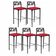 Kit 5 Banquetas Luiza Corino Vermelho Magaine