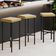 Kit 02 Banquetas Alta Bar Cozinha Sala De Jantar Preto Stella L02 Couríssimo Fendi - Lyam Decor