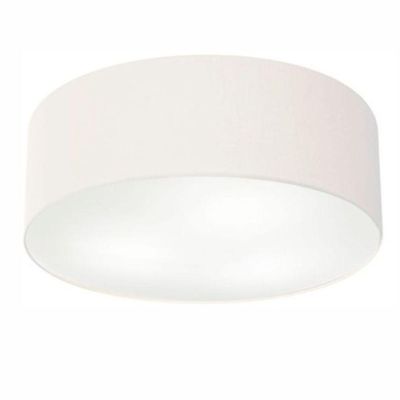 Plafon Cilíndrico Vivare Md-3049 Cúpula Em Tecido 70x15cm - Bivolt Branco 127/220v