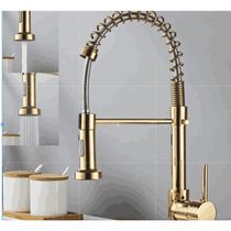 Torneira Cozinha Gourmet Inox Luxo Modelo:agua Fria Parede Dourado