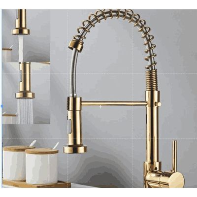 Torneira Cozinha Gourmet Inox Luxo Modelo:agua Fria Parede Dourado
