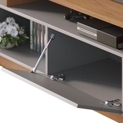 Estante Home Theater Humaitá Freijó Cinza Fosco Para Tv De 75 - Colibri Freijó Cinza