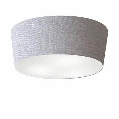 Plafon Cone Md-3004 Cúpula Em Tecido 15/50x40cm Rústico Cinza - Bivolt
