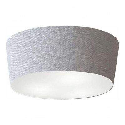 Plafon Cone Md-3004 Cúpula Em Tecido 15/50x40cm Rústico Cinza - Bivolt