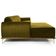 Sofá 4 Lugares com Chaise Esquerdo Para Sala Molino 255cm D02 Veludo Mostarda C-260 - Lyam Decor