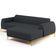 Sofá 3 Lugares com Chaise Direito Sala de Estar Molino 230cm D02 Linho Chumbo D-465 - Lyam Decor