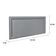 Cabeceira Casal Reta Luxo 140x60 Courino Cinza - Tachas Fumê