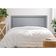 Cabeceira Casal Reta Luxo 140x60 Courino Cinza - Tachas Fumê