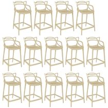 Kit 14 Banquetas Média Allegra 66cm Design Cozinha/bancada - Nude