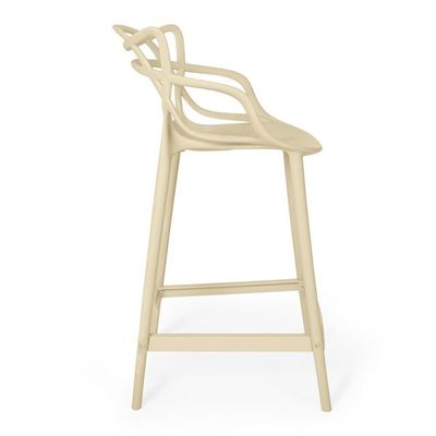 Kit 14 Banquetas Média Allegra 66cm Design Cozinha/bancada - Nude