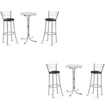 Kit 2 Bistros Com 4 Banquetas Cromadas-gatmagazine