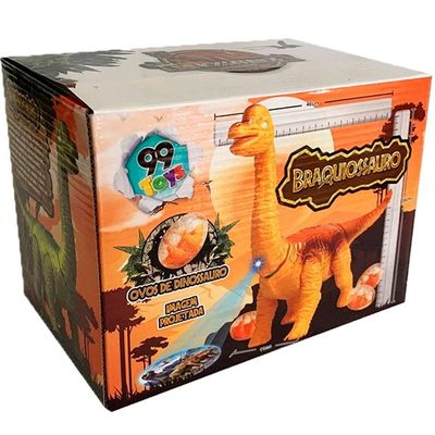 Brinquedo Dinossauro Braquiossauro Com Luzes Som E Movimento