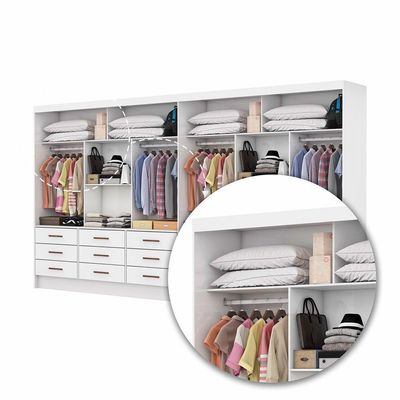 Closet Sevilha 6 Portas Casal Duplo Premium 18 Gavetas